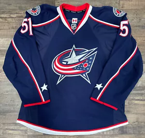 2012-13 Fedor Tyutin Columbus Blue Jackets Game Used Worn Jersey Home Autograph - Picture 1 of 6