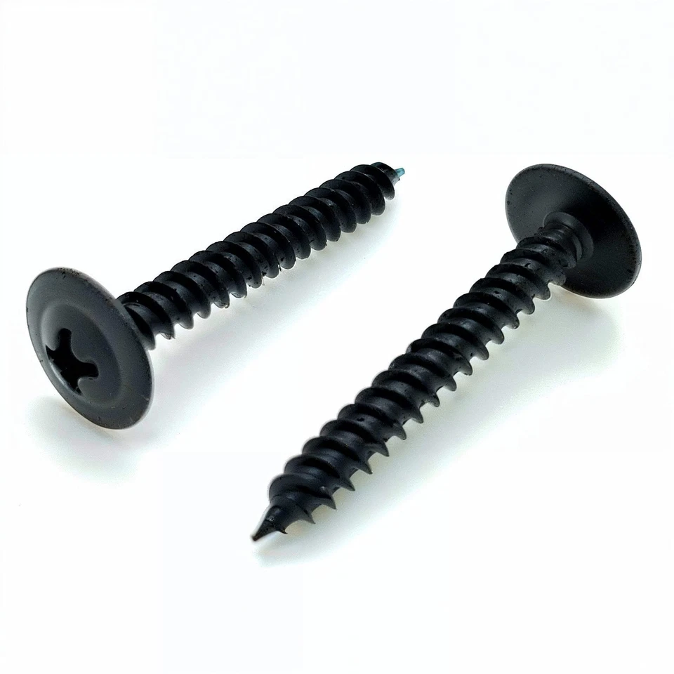 BCP FASTENERS #8 x 1-1/4" Black Phillips Modified Truss Head Wood Screws, 500 Qty (BCP1110)