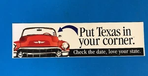 Put Texas In Your Corner Decal - Picture 1 of 2