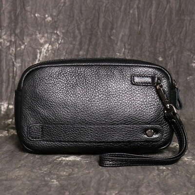 YUBRO-STUDIO Herren Leder Handgelenktasche Reise Clutch Organizer Kleine Geldbörse