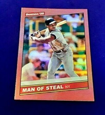 2020 DONRUSS 1986 RICKEY HENDERSON RARE RED  NICKNAME MAN OF STEAL 219 