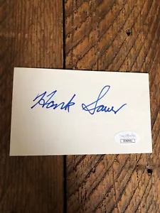 Hank Sauer Autographed Index Card. JSA! Clean! Reds. 1952 NL MVP - Picture 1 of 2