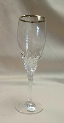GORHAM Crystal Diamond Gold Fluted Champagne Brand New