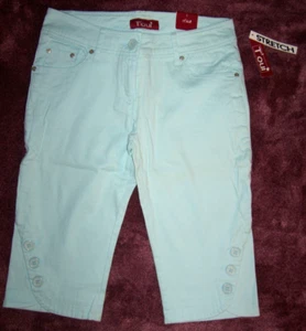 Pantalon capri femme junior taille 9 Toui stretch vert menthe neuf avec étiquette - Photo 1 sur 7