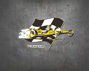 Cragar Sticker - Old School Drag Racing MOPAR Muscle Car USA V8 Hot Rod Tuning - Picture 1 of 1
