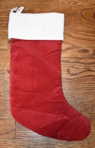 Pottery Barn klassischer Samtstrumpf rot Monogramm Mama NEU Neu mit Etikett Medium - Bild 1 von 3