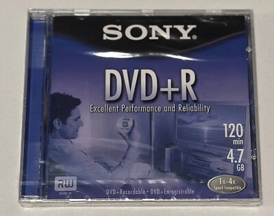 Sony DVD + R.  Disc 120 Min 4.7 GB Blank New DVDs - Image 1 of 3