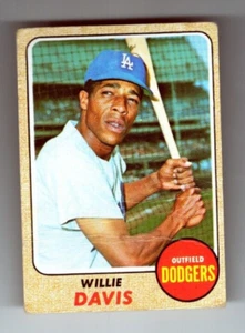1968 VINTAGE Topps BASEBALL CARD Willie Davis Los Angeles Dodgers #208 MLB - Picture 1 of 2