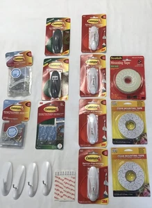 3M Command Damage Free Wall Hooks Mounting Hanging Adhesive Strips Variety Lot - Picture 1 of 6