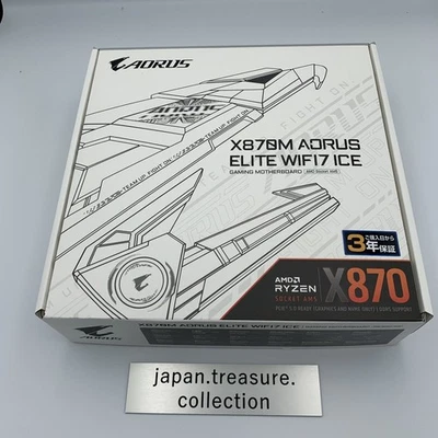 GIGABYTE X870M A ELITE WF7 ICE Micro-ATX Motherboard White New From Japan - Image 1 of 4