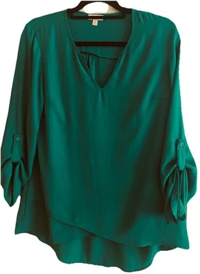 Charming Charlie Womens Dressy Blouse Top Shirt  Deep Kelly  Green M - Image 1 of 4