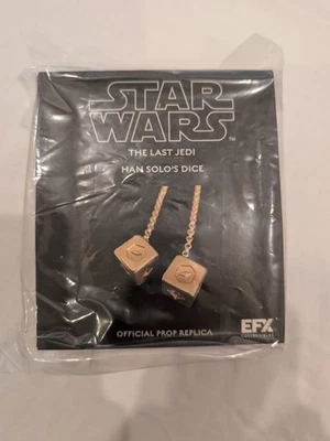 Dados Han Solo Star Wars: The Last Jedi - EFX Fundido y Chapado en Oro Foto 1 de 3