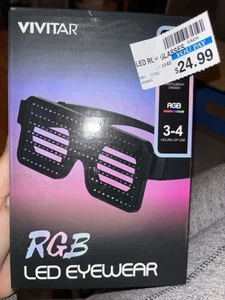Vivitar RGB LED Eyewear Glasses Sealed 3-4 Hours Of Use 10 Pre-Loaded Animations - Picture 1 of 3