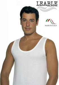 Herren Unterhemd Schulterfrei Mercerisierte Baumwolle Leable 1474 - Bild 1 von 1
