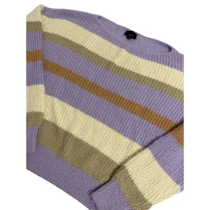 Lumiere Pastel Large Striped Soft Sweater Size Large - Picture 1 of 5