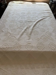 Thomas Jefferson Ehe Voll Chenille Tagesdecke Fransenkante Abgerundete Ecke - Bild 1 von 18