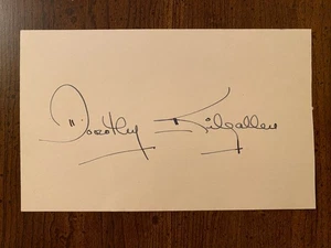 Dorothy Kilgallen Signed Autograph Card With COA What’s My Line Columnist RARE - Picture 1 of 4