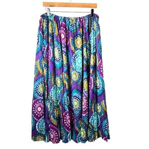 Vtg Ruby Rd. Maxi Skirt Womens 18 Boho Purple Flowy Hippie Lagenlook Fairy Gauze - Picture 1 of 8