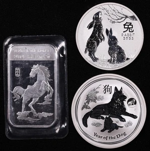 2014, 2018 & 2023 Lunar Serie 1 oz .999 Feinsilber 3er Set - Lion Privy! - Bild 1 von 2
