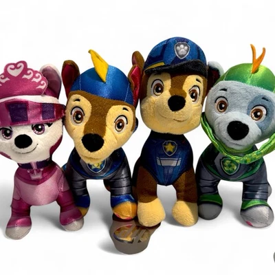Paw Patrol Plush Lot of 4 Skye Chase Rocky Nickelodeon Superhero 8” Bundle - Image 1 of 4