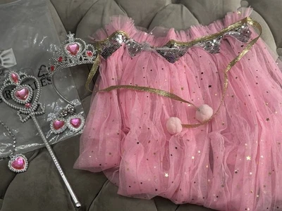 VEITCH FAIRYTALE Princess Fairytale Costume Pink Tutu Jewellery Set Halloween Fancy Dress Up Kids