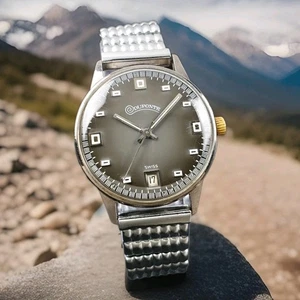 RARE DUFONTE BY LUCIEN PICARD MECHANICAL HANDWIND SWISS MEN'S WATCH FOR PARTS  - Picture 1 of 10