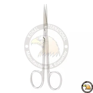 Set of 12 Plastic Surgery Scissors,4.3/4",Straight, Sharp Tips, 1 Serrated Blade - Picture 1 of 1