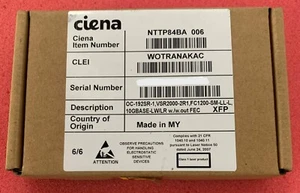 BRAND NEW!!! CIENA NTTP84BA 006 10GBASE-LW/LR (WE BUY TELECOM!!!) - Picture 1 of 2