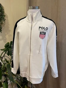 *Neu mit Etikett* Polo Ralph Lauren Herren Reißverschluss POLO 1967 LOGO Jacke weiß XXL - Bild 1 von 14