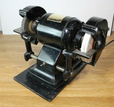 VINTAGE 6"  ALBERTSON & CO. SIOUX TOOLS, HEAVY DUTY BENCH GRINDER - BALL BEARING
