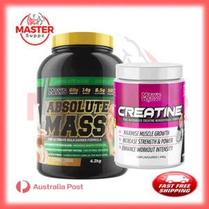 Max's Absolute Mass 2.72Kg + Creatine Monohydrate 400g Stack - Picture 1 of 1