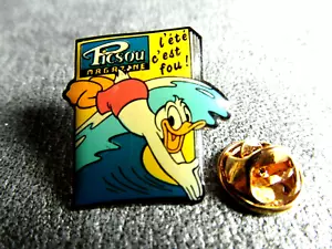 RARE PINS PIN'S - PICSOU MAGAZINE - L'ETE C'EST FOU - DONALD - Signé DISNEY - Foto 1 di 3