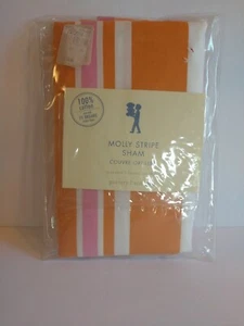 Funda de Almohada Pottery Barn Kids Falsa Molly Rayas Rosa Naranja Blanco ¡NUEVA! (D4) - Imagen 1 de 2
