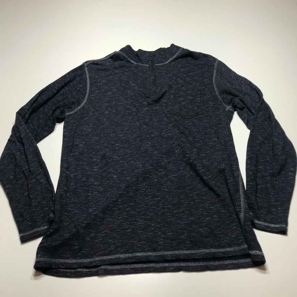 Paper Denim & Cloth Sweater Mens Size L Heather Blue 1/4 zip lightweight pull on - Image 1 of 4