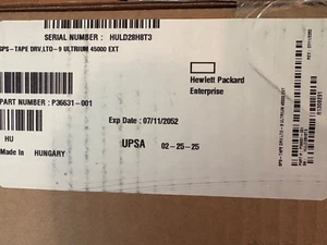 HPE StoreEver LTO-9 Ultrium 45000 External Tape Drive BC042A P36631-001 LTO9 - Afbeelding 1 van 3