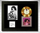 Kate Bush Hounds Of Love Replicasigned Gold Mini Record Style Cd Display Framed