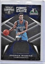 ANDREW WIGGINS 2016-17 PANINI TOTALLY CERTIFIED FABRIC OF THE GAME  WORN JERSEY
