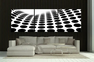 SWINGING WALL Abstrakt Leinwand BILD-SET Schwarz Weiss Deko Modern Wohn Wand XXL - Bild 1 von 9