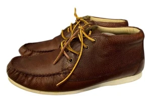 Next Botines Chukka de cuero marrón con cordones para hombre talla UK 10 - Imagen 1 de 10