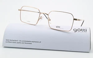 GÖTTI SWITZERLAND Brille Gatsby GLB Titan Matt Gold Viereck Abgerundet Leicht M - Bild 1 von 11