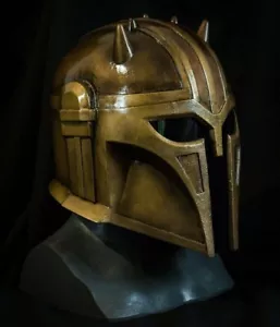 Star Wars Mandalorianer Helm Larp Cosplay Stahl Metall Mit Innen Lederband - Bild 1 von 6