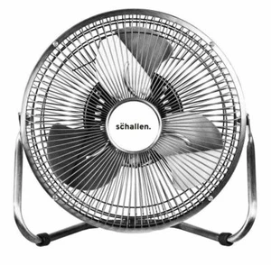 Schallen Chrom 9" Hochgeschwindigkeits-Luftzirkulator verstellbar Boden- & Schreibtischventilator - Bild 1 von 6