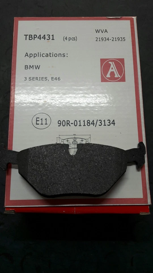 BMW 3 SERIES E36 SET REAR BRAKE PADS SERIE PASTIGLIE POSTERIORI 320 316 316 D - Immagine 1 di 1