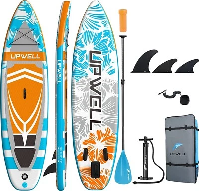 10’6”x 32”x 6” Inflatable Stand Up Paddle Board with SUP Accessories - Image 1 of 4