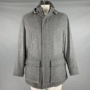 BRUNELLO CUCINELLI Talla 46 Gris Cachemira Cremallera a Presión Chaqueta - Imagen 1 de 12