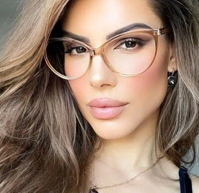 MISS FOXY Mujeres Anteojos OJO DE GATO Lente Transparente Gafas Sombrías Gafas De Gran Tamaño GAFAS Foto 1 de 4