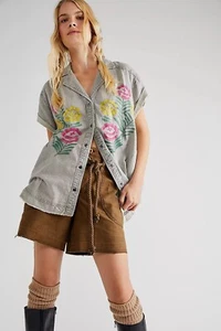 New Free People Wipeout Embroidered Top Size S - Picture 1 of 6