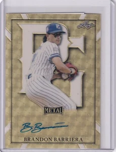 Brandon Barriera 2021 Leaf Perfect Game Plate & Proof Autos 1/1 - Picture 1 of 2