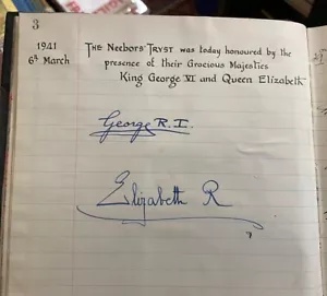 King George VI & Queen Elizabeth Autogramme: The Neebors Tryst: Edinburgh 1941 - Bild 1 von 15