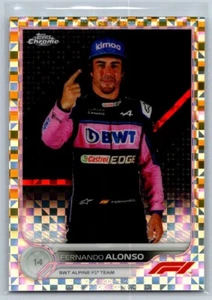 2022 Topps Chrome F1 Gold Cheker Flag Fernando Alonso /50 - Picture 1 of 2